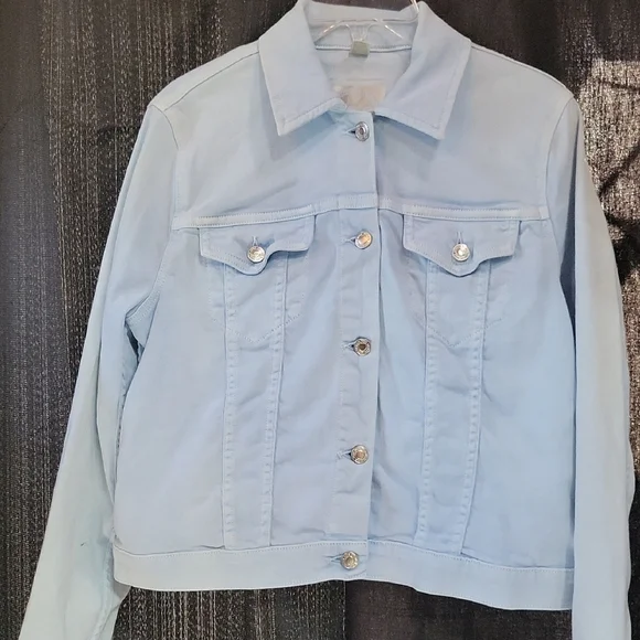 MICHAEL KORS DENIM JACKET, SIZE L, STRETCHY!!! - Picture 1 of 7